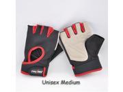 MaxxMMA Gym Weight Lifting Gloves Black Red