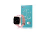 Bands for Fitbit Versa, Slim Soft Genuine Leather Band Replacement Straps Wristbands Pink