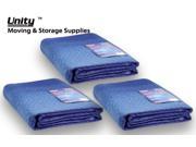 3 Pack Heavy duty Moving blankets Professional protection pads 72x80 Double Deep Blue 6256x3