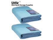2 Pack Heavy duty Moving blankets Professional protection pads 72x80 Double Light Blue 6257x2
