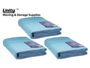 3 Pack Heavy duty Moving blankets Professional protection pads 72x80 Double Light Blue 6257x3