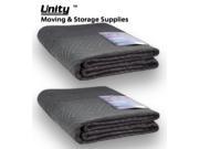 2 Pack Heavy duty Moving blankets Professional protection pads 72x80 Black Gray 6258x2