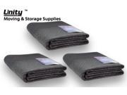 3 Pack Heavy duty Moving blankets Professional protection pads 72x80 Black Gray 6258x3