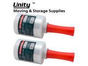 2rolls Unity Brand 5 x1000 80Gauge Pallet Extended Stretch Film Shrink Wrap with easy roll handle 6248x2
