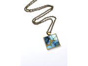 Art Necklace ~ Original Painting Pendant Wearable Art Blue Necklace