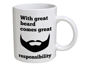 ?? ??? ?? Funny Mug With great beard comes great responsibility 11 OZ Coffee Mugs Funny Inspirational and sarcasm By A Mug To Keep TM