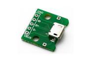 SuperiPB 5pcs MICRO USB to DIP Adapter 5pin female connector B type pcb converter