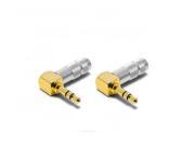 2pcs 3.5mm 3 pole Oyaide P 3.5 GL 3.5mm Stereo Mini Plug 90 degree Angled Jack Plug