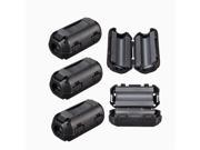 SuperiPB 10pcs New Electric Unit High quality Removable Clip On EMI RFI 5mm Audio Data Cable Wire Filter Snap Around Ferrite Black