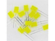 SuperiPB 500 PCS 2x5x7mm 2*5*7MM Rectangle LED Yellow Colour Yellow Light Emitting Diode