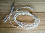 1.25M Jack 3.5 OFC 5N Silver Plated Earphone Cable Diy Braided Audio Replacement Headphone Wire For Shure Pin Se535 Shure Se215