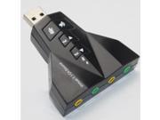 2 in 1 3D External Usb Audio Sound Card 7.1 Digital Dual Virtual 7.1 Channel USB 2.0 Audio Adapter Double Sound Card