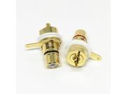 10pcs High quality Copper Gold Plated RCA Terminal Female Jack Panel Mount Chassis Socket Connector for Amplifier Speaker
