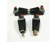 5Pairs 10Pcs CAT5 To Camera CCTV Video Balun RCA Female Male Jack AV Screw Terminal Pressed Connector RCA MF to Terminal Block