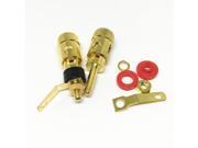 20Pcs Gold Plated Big Speaker Binding Post Insulator Amplifier Audio Spring Lock Loaded Press Terminal 4mm Connectors