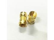 100Pcs Gold F Male to F Male M M Plug Coaxial Coax RF Adapter Connectors