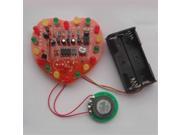 SuperiParts Diy kit LED light music love music lights flashing heart shaped electronic parts kit DIY with battery box diy electronic suite