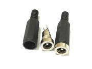 200Pcs 5.5x2.1mm DC Power Female Jack Adapter Connector Black Plastic Handle