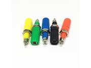 20Pcs Long 5 Color Binding Post Jack for Speaker 4mm Banana Plug Test Probe Connector