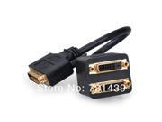 2PCS DVI D 24 1 Male To 2 DVI 24 1 Female DVI 1 in 2 out 1 to 2 Splitter Adapte Cable For PC