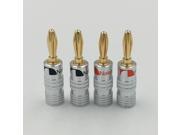 8Pcs High Quality 4mm Nakamichi Speaker Banana Plug for Video 24K Speaker Copper 4mm Banana Audio Connector