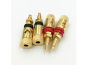 4Pcs High Quality Brass Audio Speaker Binding Post for 4mm Diameter Banana Plug Connector