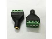 5Pcs 3.5mm 4Ploe 1 8 Inch Stereo Female Plug to AV Screw Video Balun Terminal Jack 3.5mm Female 4Pin Terminal Block Connector