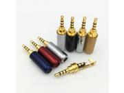 10Pcs Copper 2.5mm 4Pole Male with Clip Repair Headphone Jack Plug Metal Audio Soldering for 4mm cable DIY