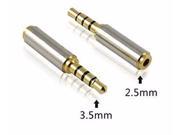 10PCS lot Gold Plated Stereo 3.5mm Male to 2.5mm Female Headphone Audio Adapter Jack Converter