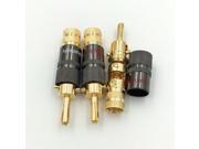 2Pcs High Quality New Copper Nakamichi Speaker Cable Banana Plug with Lock Speaker Amplifier Connector