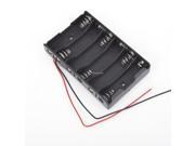 SuperiParts 5pcs Black 9V 2A Plastic Battery Storage Cover Case Box Holder for 6 x AA 6 AA Batteries with 6 Cable Lead for Soldering