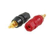 50Pcs Gold Plated Red Black Plastic Shell 4mm Banana Socket Brass Binding Post Adapter Connector