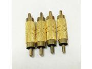 10Pcs Gold Plated RCA Inline Coupler Male Plug A V Adapter M M Connector RCA Male to Male Joiner for CCTV Camera