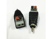 100Pcs CAT5 To Camera CCTV Video Balun RCA Male Jack AV Screw Terminal Pressed Connector RCA Male to Terminal Block