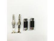 10Pcs High Quality Rhodium Plated Carbon Fiber 3.5mm Stereo 4Pole Male Plug Straight Audio Connector Solder