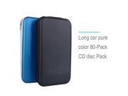 SuperiParts Black Blue Plastic 80 Disc CD Holder Storage Bag CD DVD Holder Storage Cover Case Organizer Wallet Bag Album Bag