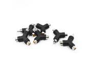 50PCS Audio Cable Y Type 2 RCA Female to 1 RCA Male Jack Connector Adapter