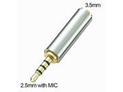 10PCS lot 2.5mm Male to 3.5mm Female Audio Plug Adapter Converter Headphone Earphone Headset 3 Ring Jack Stereo