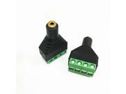 10Pcs Video AV Balun 2.5mm 4Pole Stereo Female to AV Screw Terminal Stereo Jack 2.5mm Female 4Pin Terminal Block Plug Connector