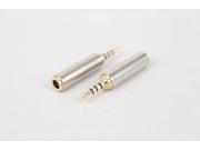 30pcs Gold Plated 2.5mm Male to 3.5mm Female Audio Speaker 4 Pole Headphone Jack Plug Adapter Connector
