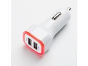 SuperiParts 2016 Hot Selling 2.1A LED USB Car Charger Dual 2 Port Adapter Socket Car Charger For Iphone Samsung HTC MP3 Tablets UO