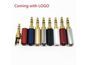 100Pcs Gold plated 3.5mm Audio Jack RCA Plug 3 Pole Earphone Adapter For DIY Stereo Headset or Use for Repair Earphone
