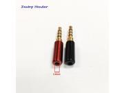10Pcs New Type 2.8MM Hole Copper 3.5 mm 4Pole Male Audio Jack Adapter Earphone Plug For DIY Stereo Headphone Connector