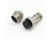 100 Set XLR Connector 6 Pin Audio Cable Connector 16mm Chassis Mount
