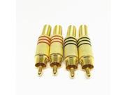 20Pcs Gold Plated RCA Male Plug Audio Connector with Metal Spring RCA Male Jack