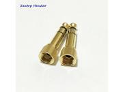 10pcs High Quality Gold 1 4 6.35mm Male to 3.5mm Female Plug Stereo Audio Headphone Screw Adapter Connector