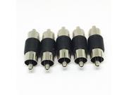 100Pcs RCA Inline Coupler Male Plug A V Adapter M M Connector RCA Male to Male Joiner for CCTV Camera