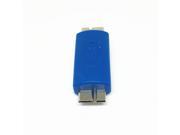 10Pcs Superspeed USB 3.0 Micro B Male to 3.0 Micro B Male Converter Adapter Blue