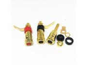 10Pcs Gold 32MM Lengh Small Speaker Binding Post Insulator Amplifier Audio Spring Lock Loaded Press Terminal 4mm Connectors