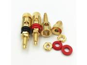 40Pcs High Quality Gold Plated Brass Audio Speaker Binding Post for 4mm Diameter Banana Plug